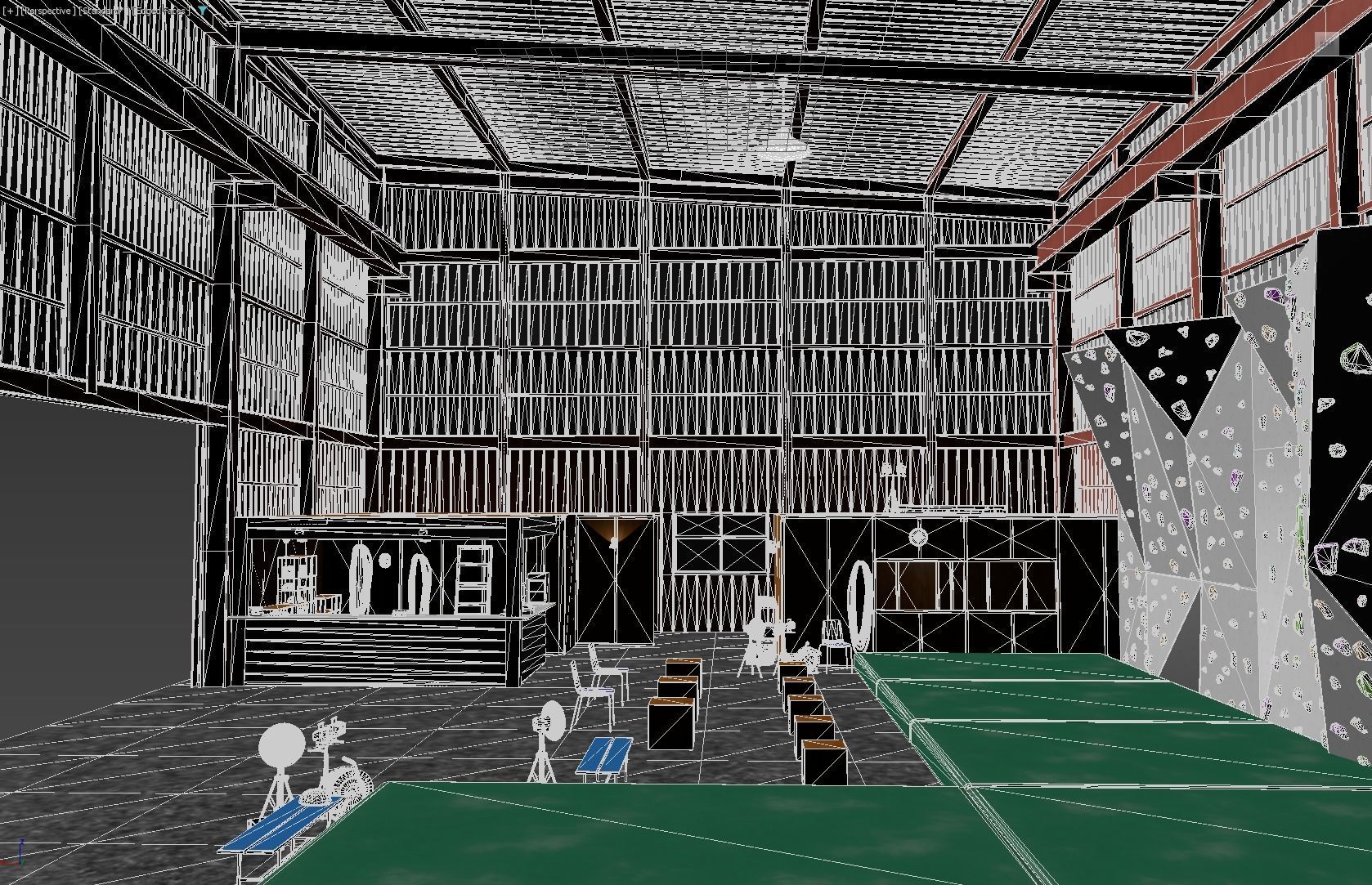 Bouldering Gym - Environment and Props Low-poly 3D model_12