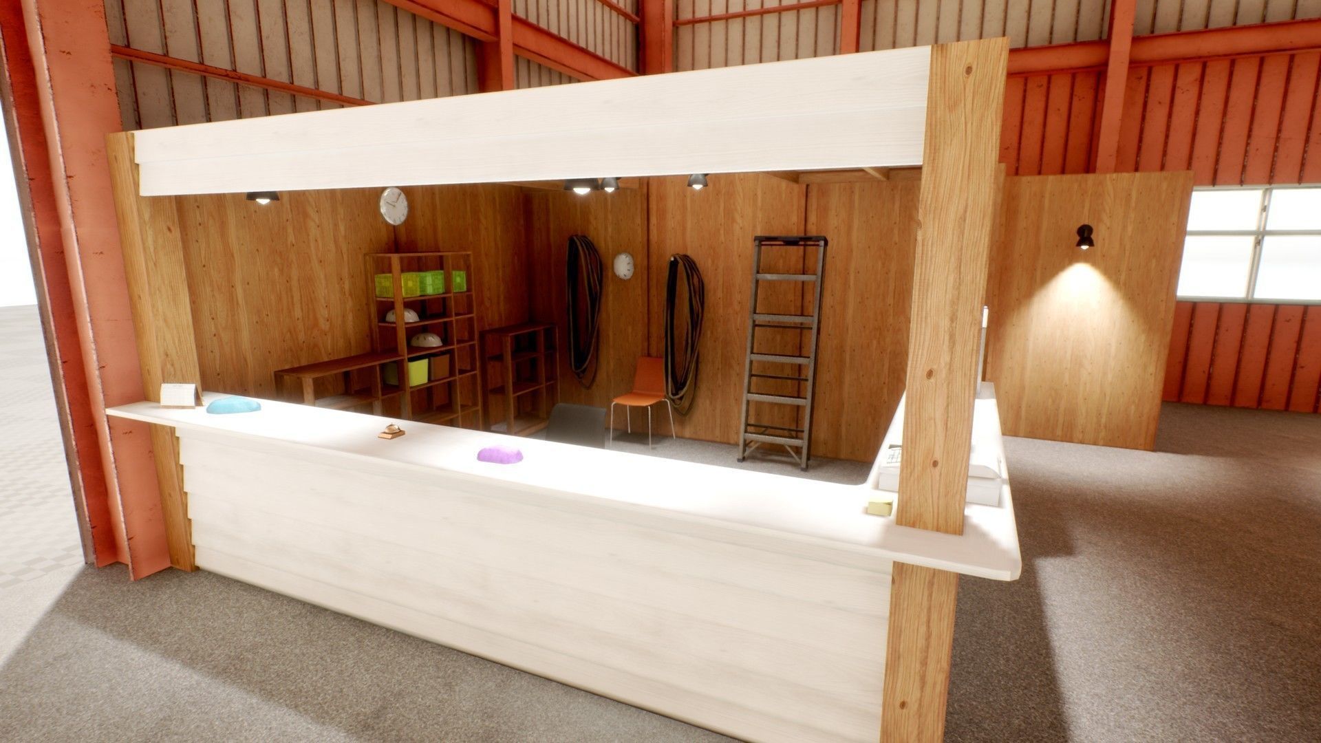 Bouldering Gym - Environment and Props Low-poly 3D model_9