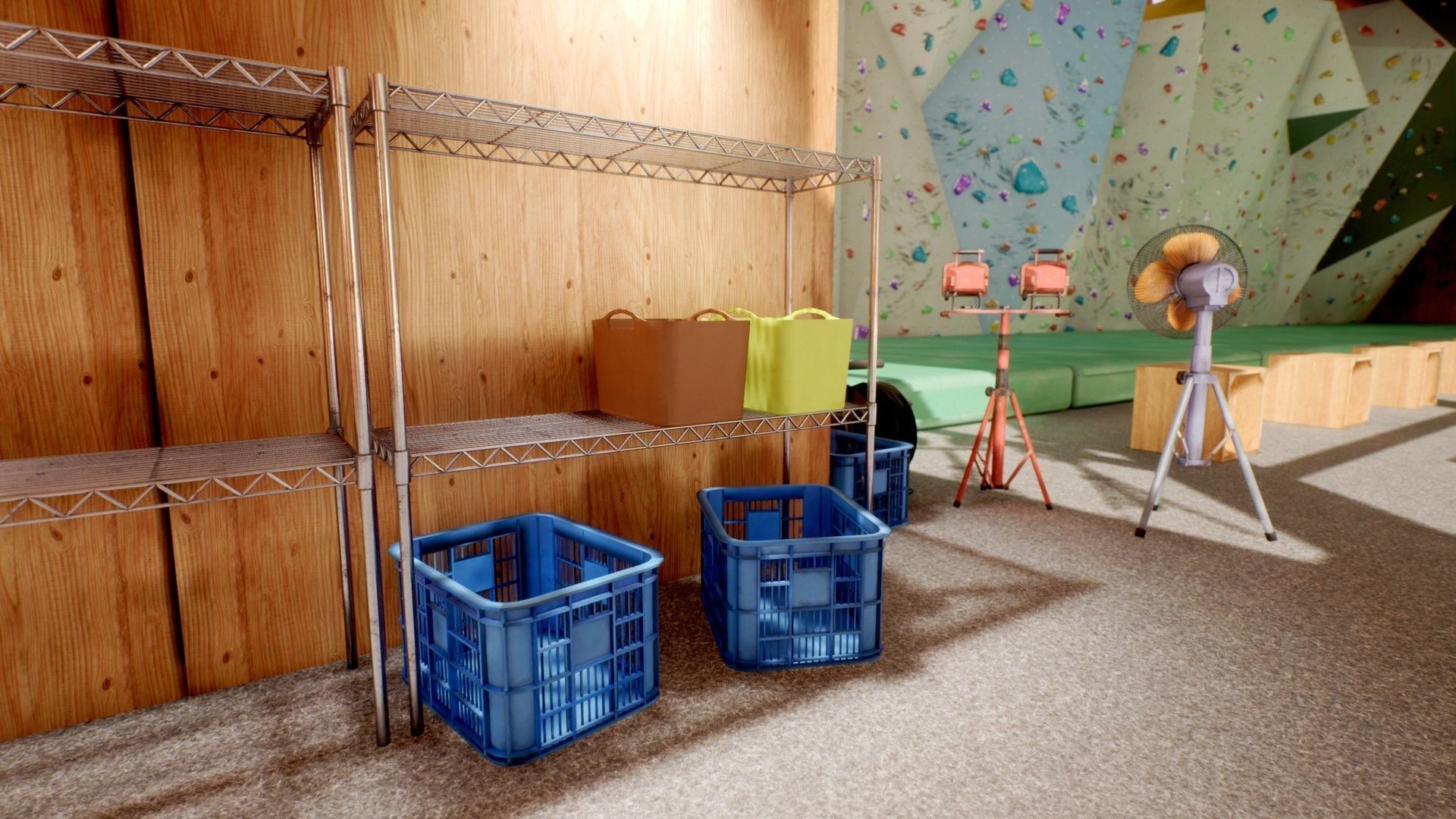 Bouldering Gym - Environment and Props Low-poly 3D model_7