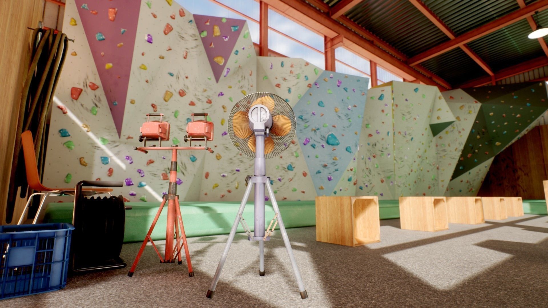 Bouldering Gym - Environment and Props Low-poly 3D model_3