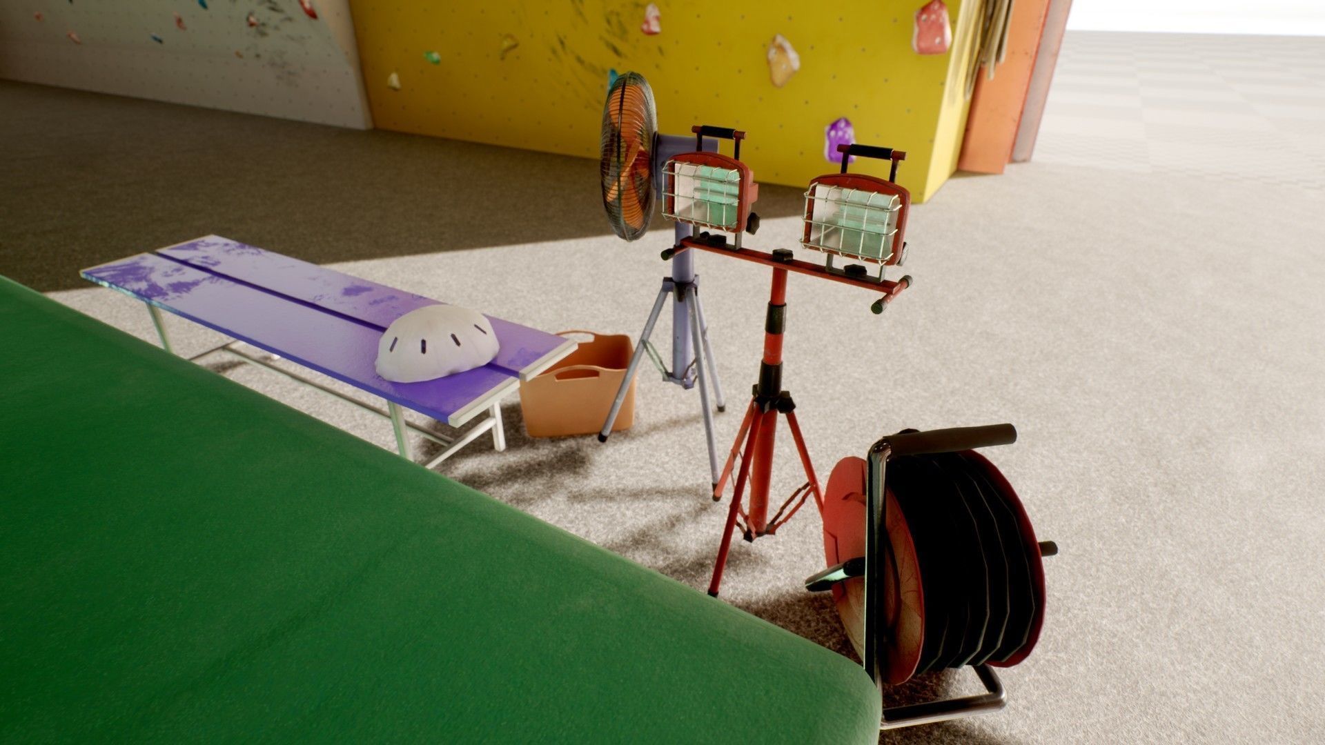 Bouldering Gym - Environment and Props Low-poly 3D model_5