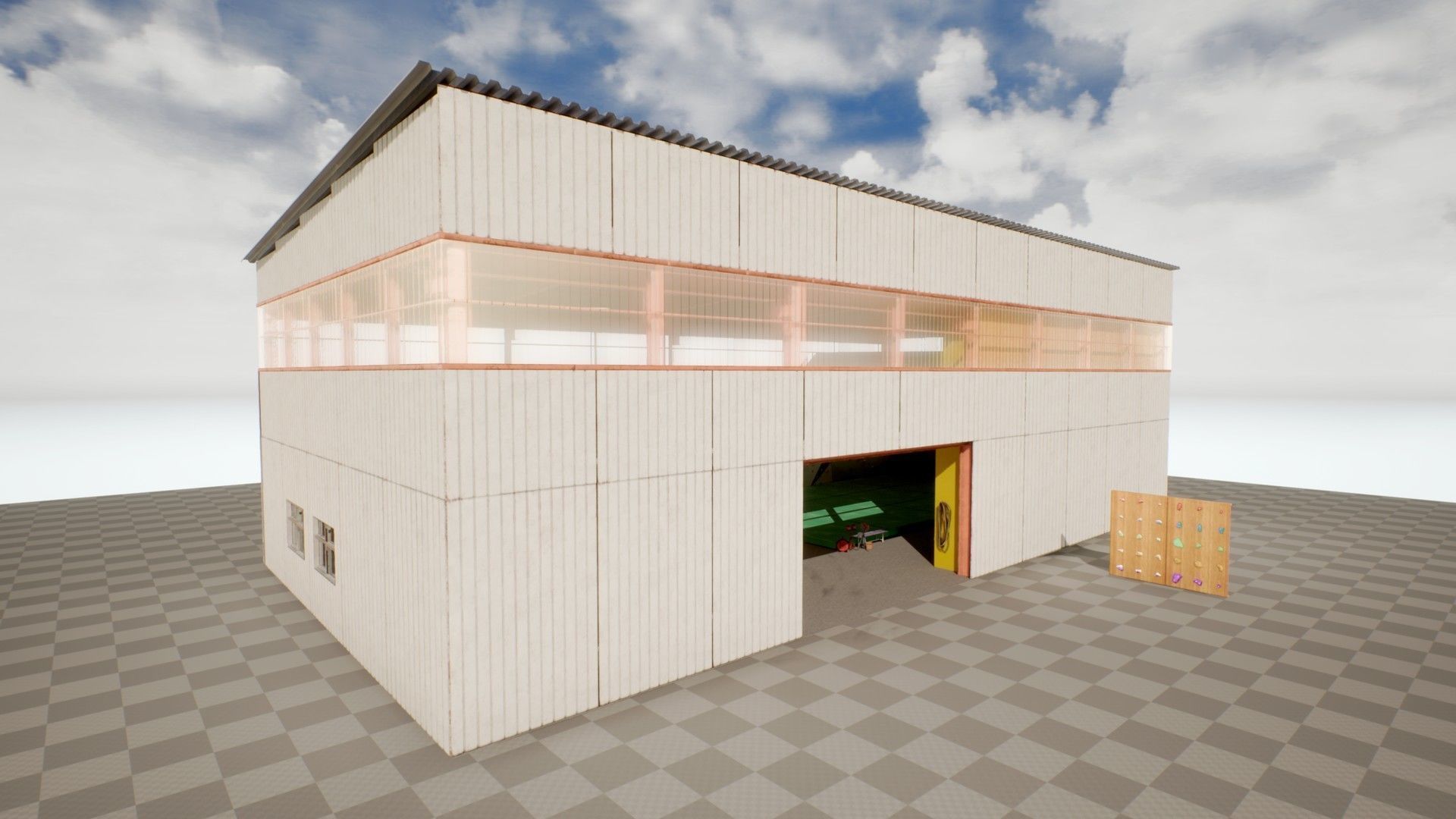 Bouldering Gym - Environment and Props Low-poly 3D model_2