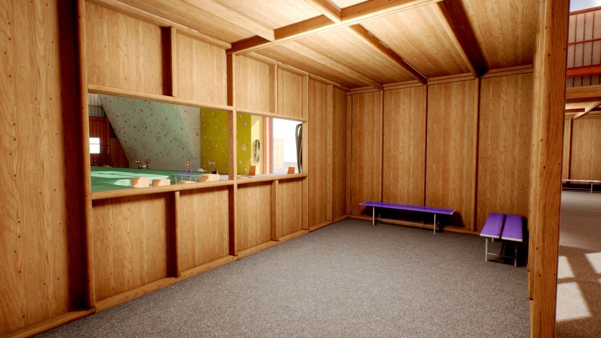 Bouldering Gym - Environment and Props Low-poly 3D model_4