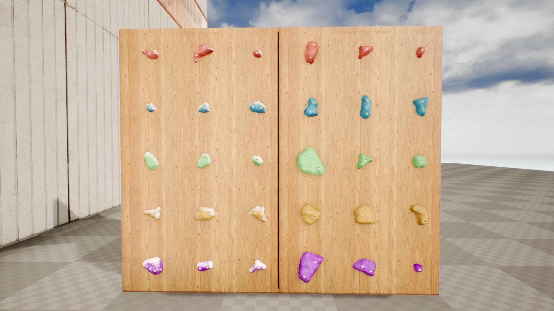 Bouldering Gym - Environment and Props Low-poly 3D model_10