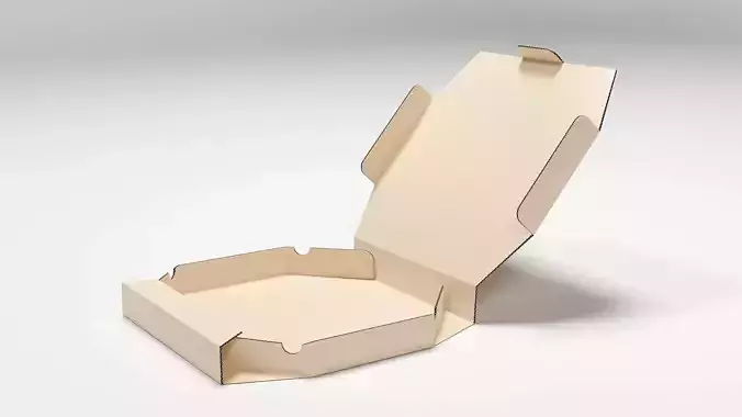 Pizza box package 3d model Low-poly 3D model