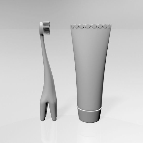 Training Toothbrush Set 01 3D model_19