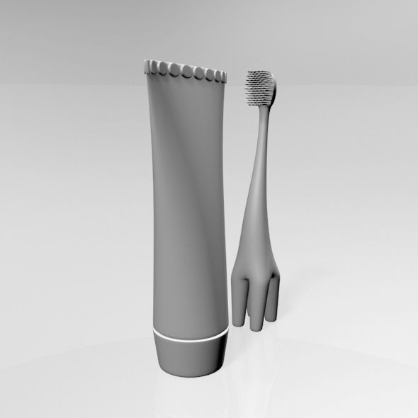 Training Toothbrush Set 01 3D model_15