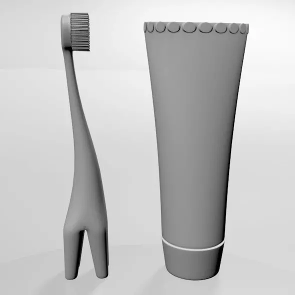 Training Toothbrush Set 01 3D model_0