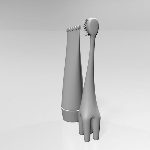 Training Toothbrush Set 01 3D model_11