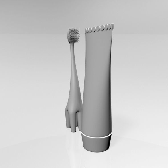 Training Toothbrush Set 01 3D model_17
