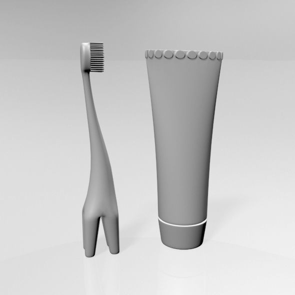 Training Toothbrush Set 01 3D model_8