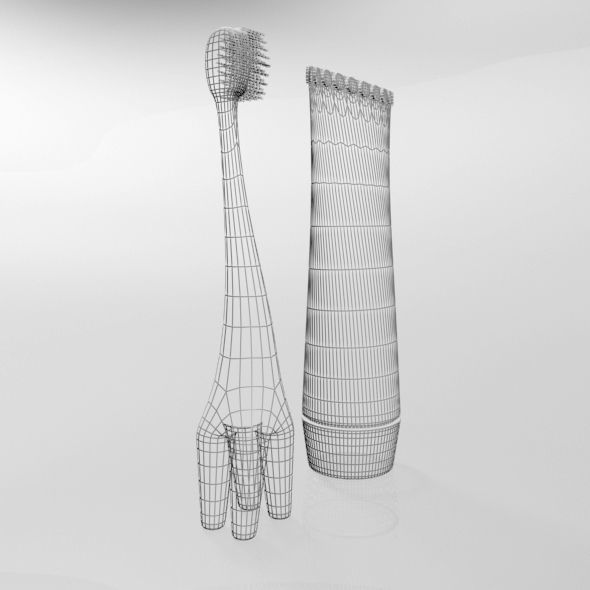 Training Toothbrush Set 01 3D model_6