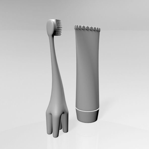 Training Toothbrush Set 01 3D model_9