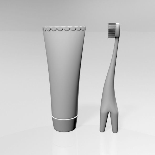 Training Toothbrush Set 01 3D model_13