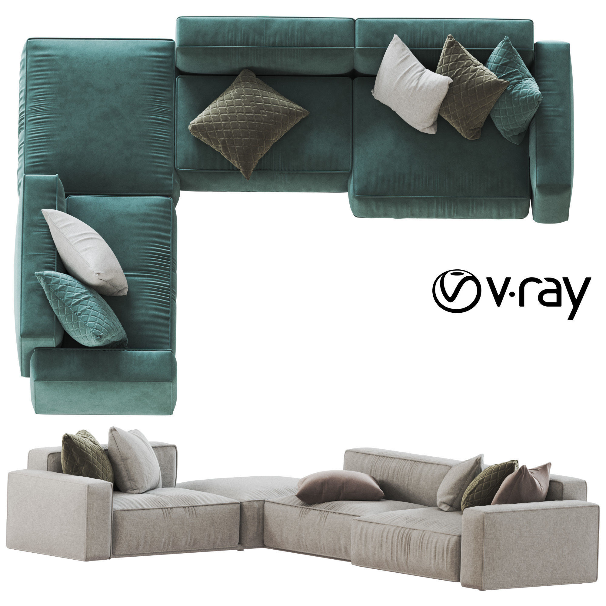 MARECHIARO Sofa By arflex 3D model_3