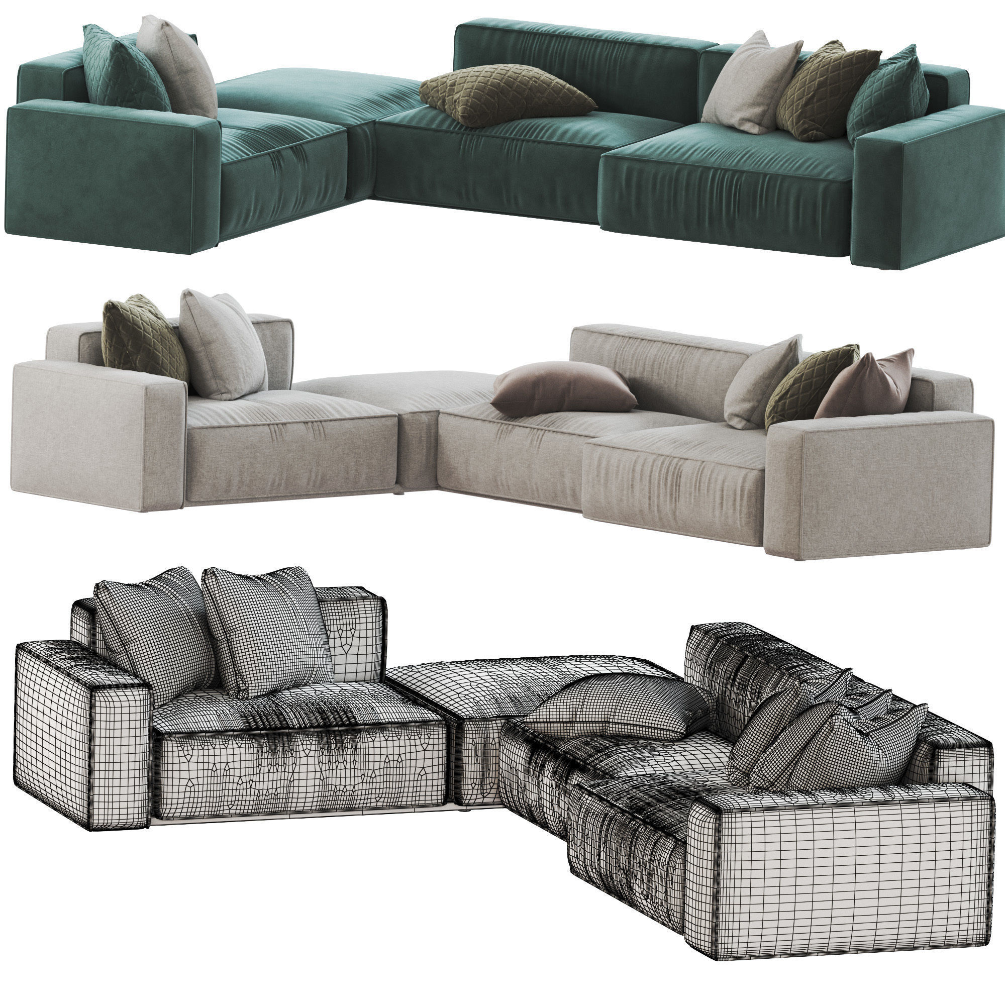 MARECHIARO Sofa By arflex 3D model_4