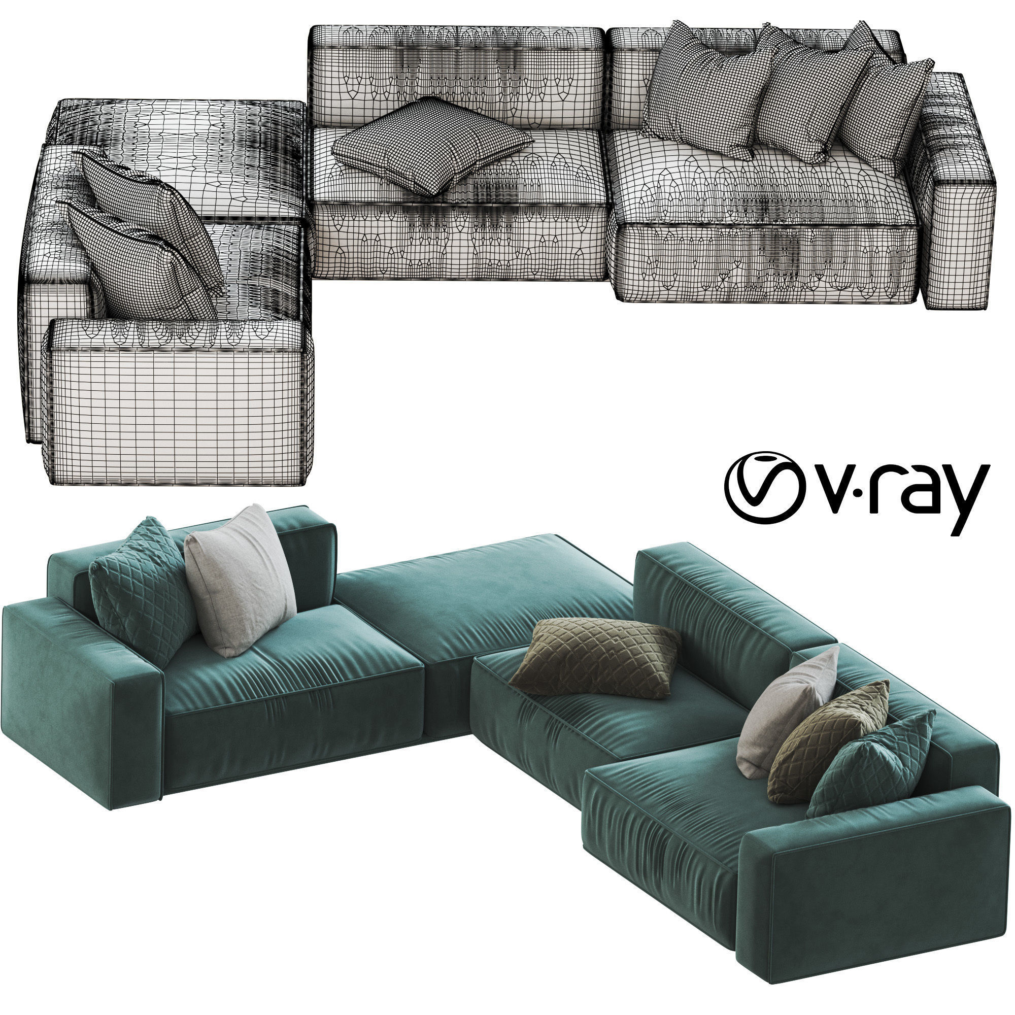 MARECHIARO Sofa By arflex 3D model_5