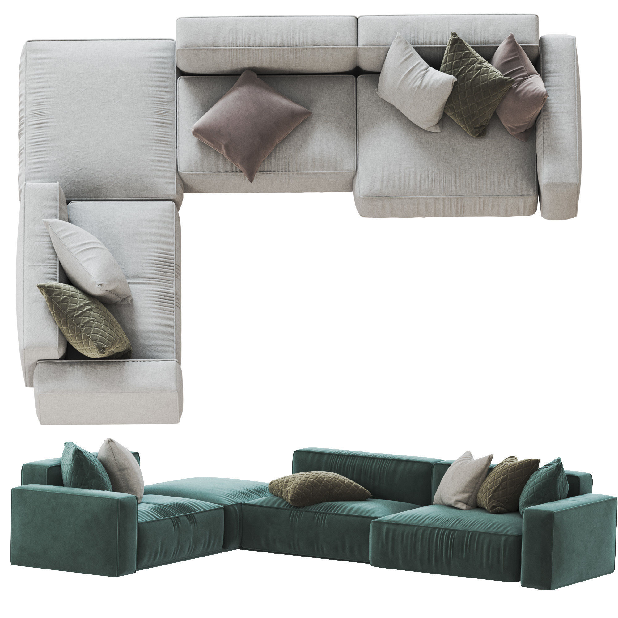 MARECHIARO Sofa By arflex 3D model_2