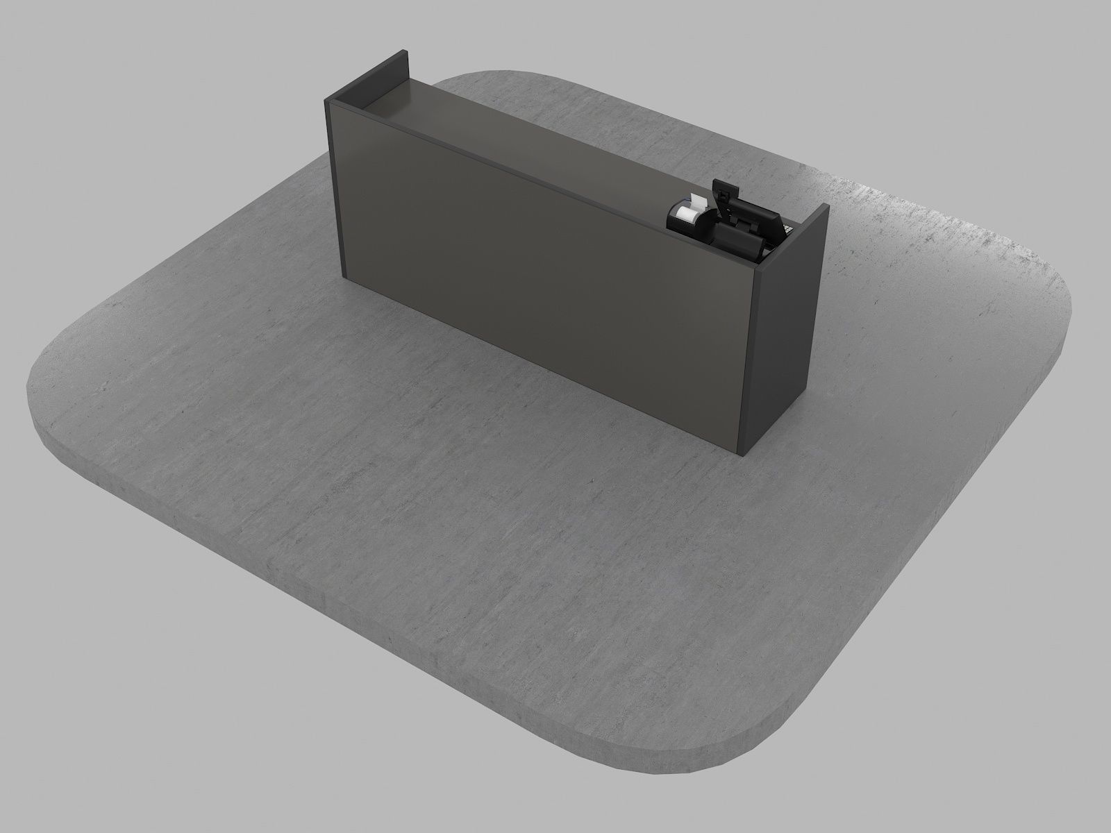 STORE CASHIER COUNTER 3D SCENE Free 3D model_9