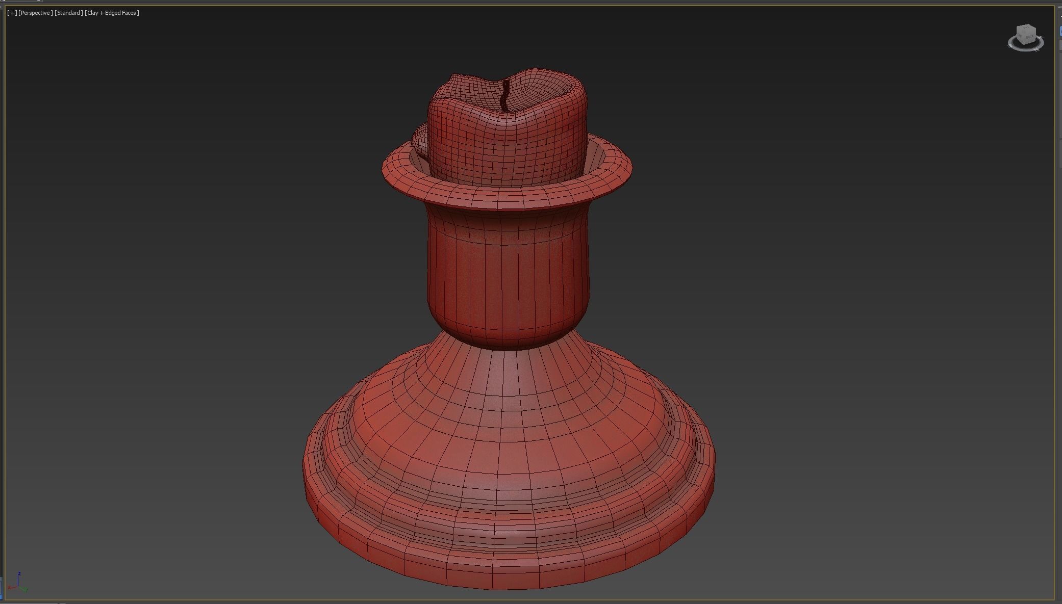 Candle Holder Low-poly 3D model_4