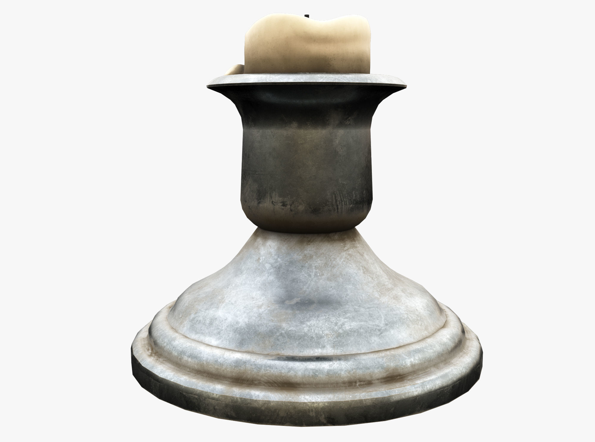 Candle Holder Low-poly 3D model_1