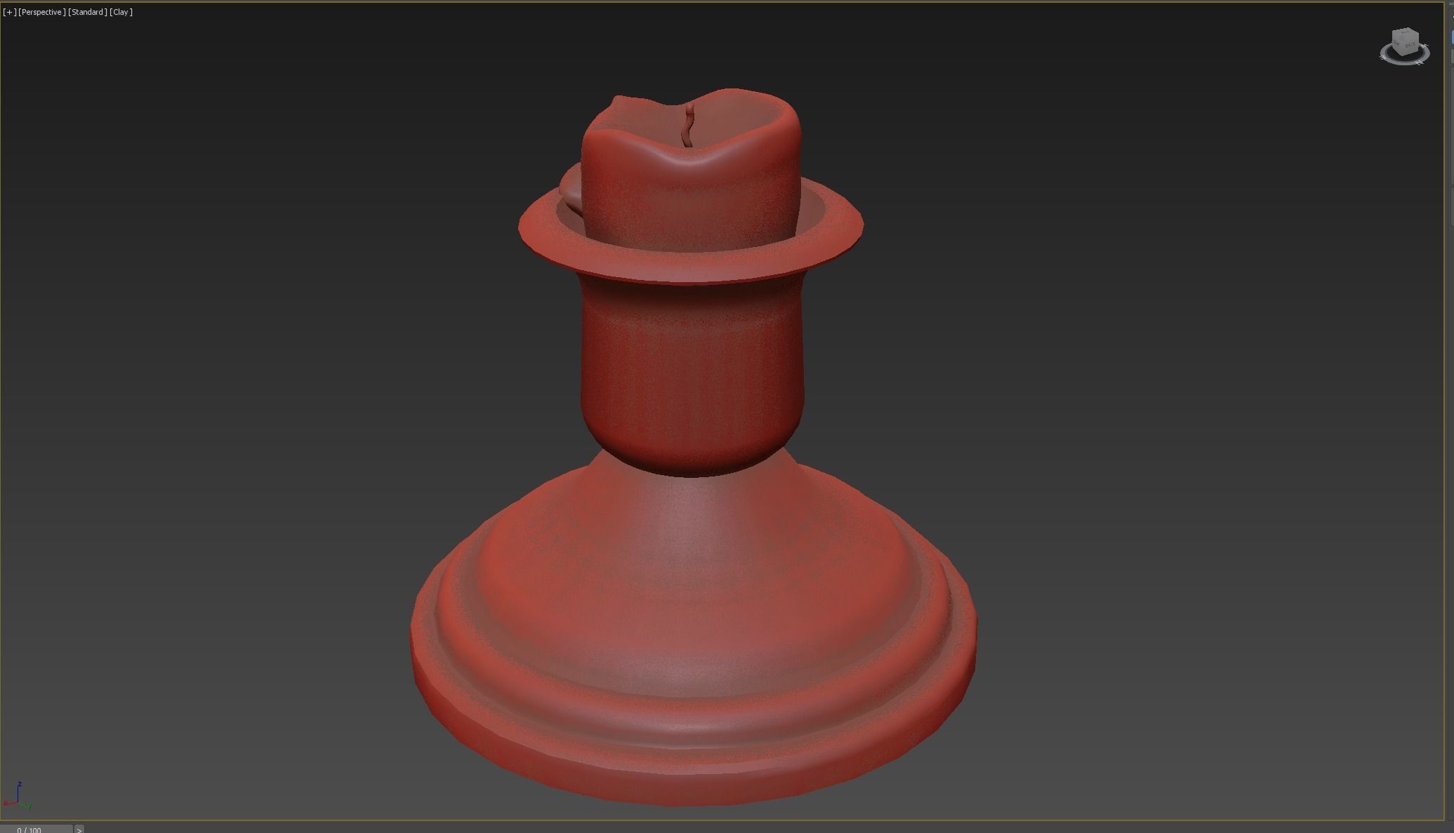Candle Holder Low-poly 3D model_5
