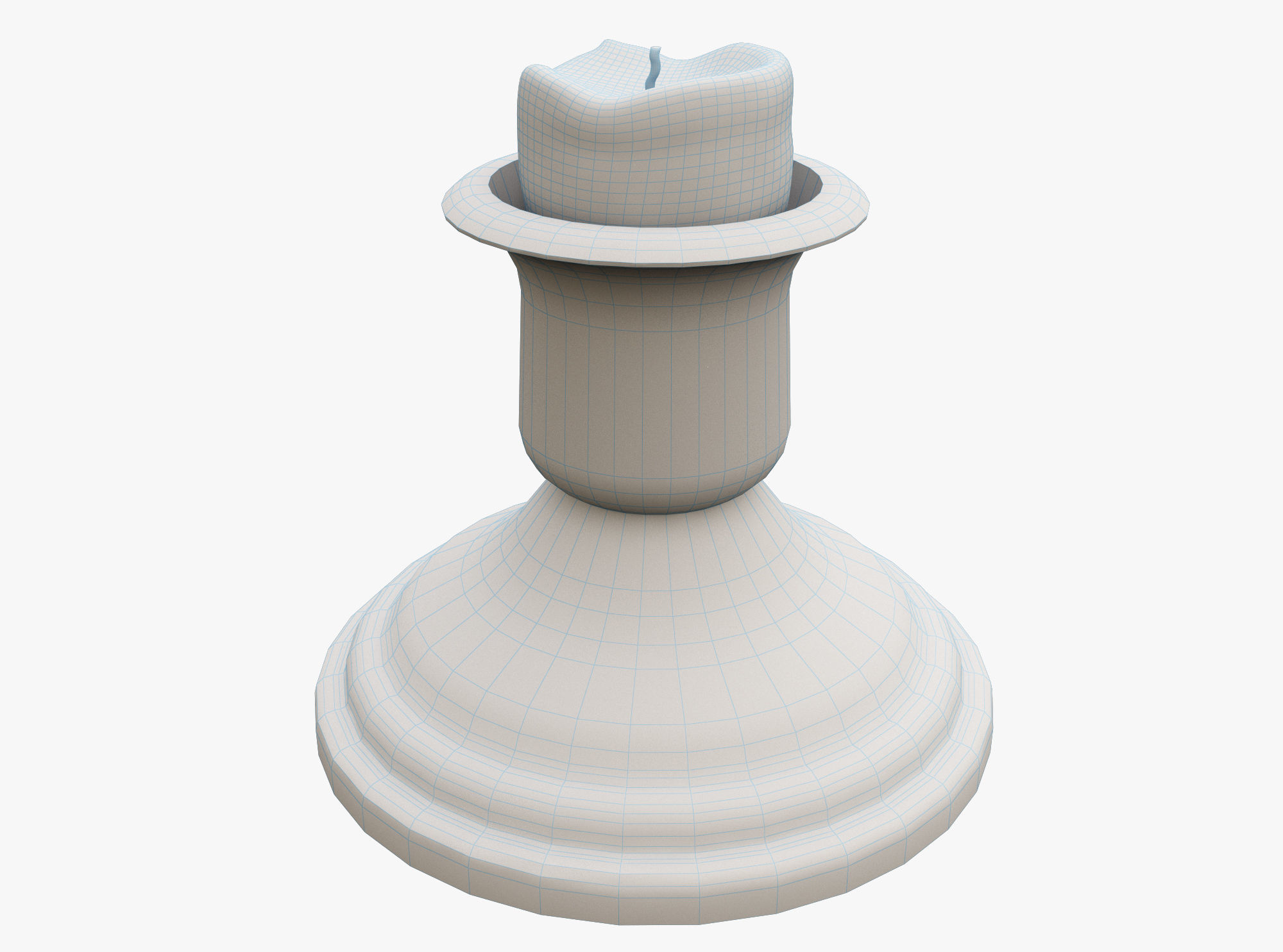 Candle Holder Low-poly 3D model_3
