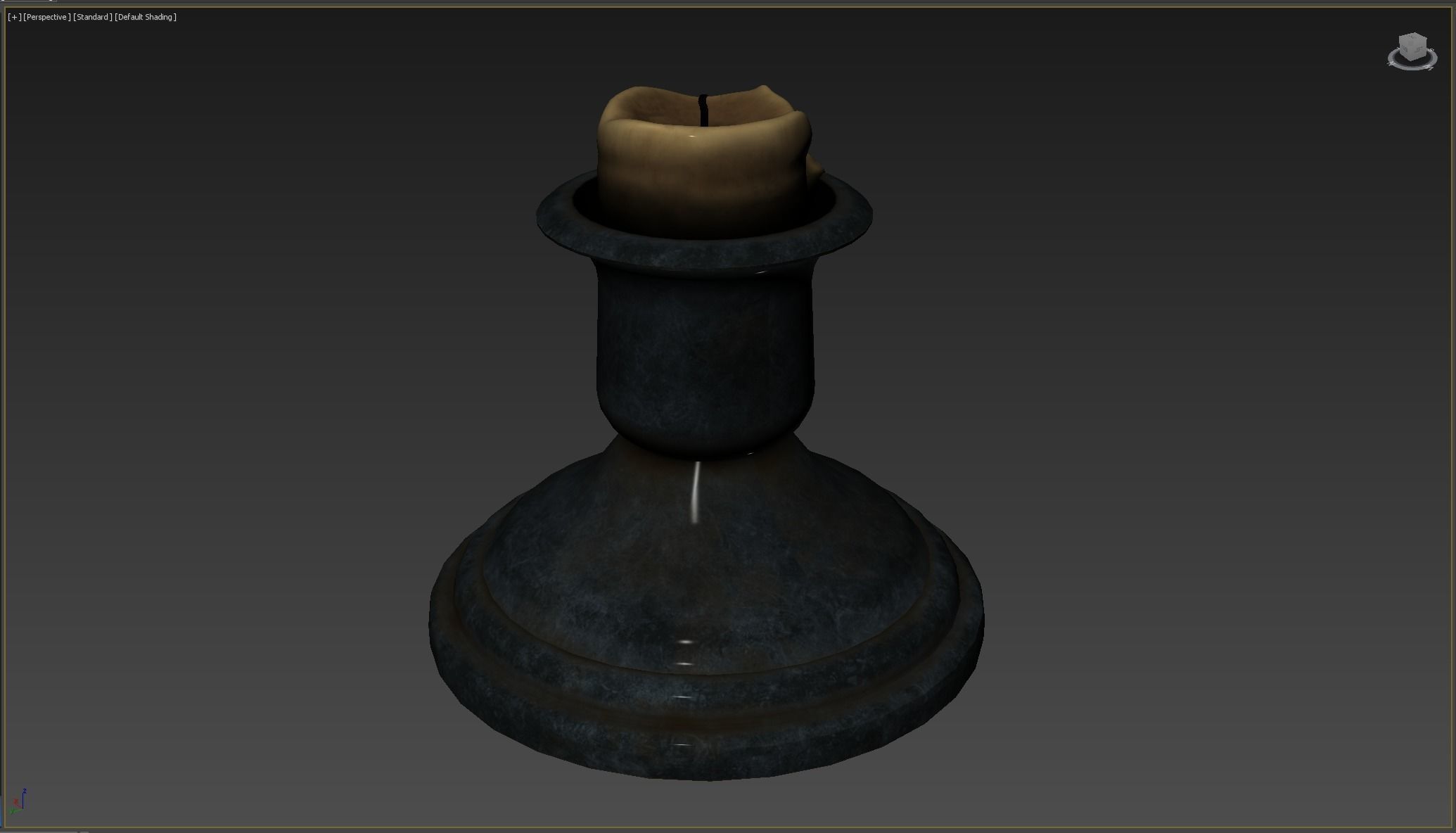 Candle Holder Low-poly 3D model_6