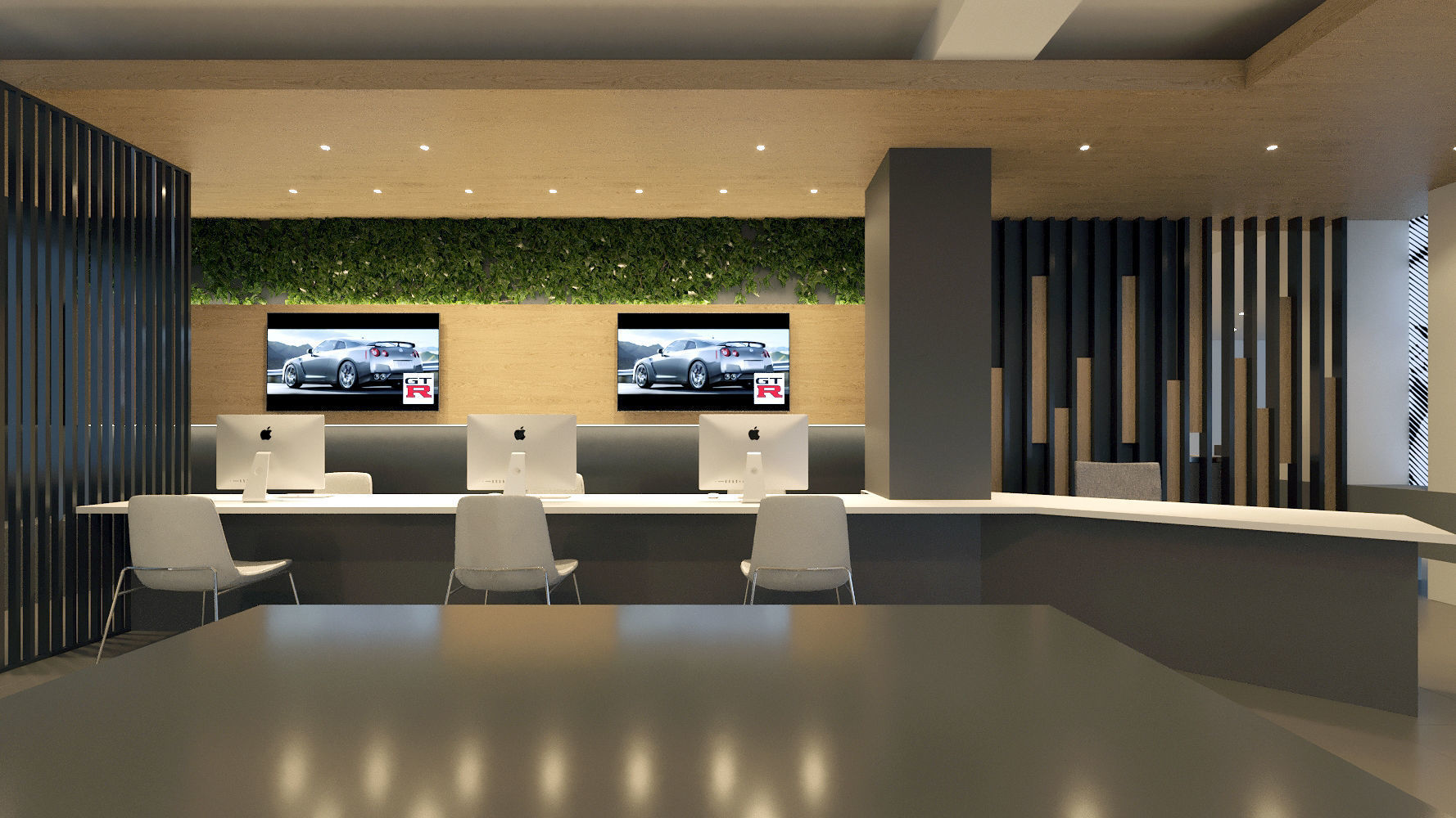 Modern Reception Area 3D Model Interior Scene 3D model_3