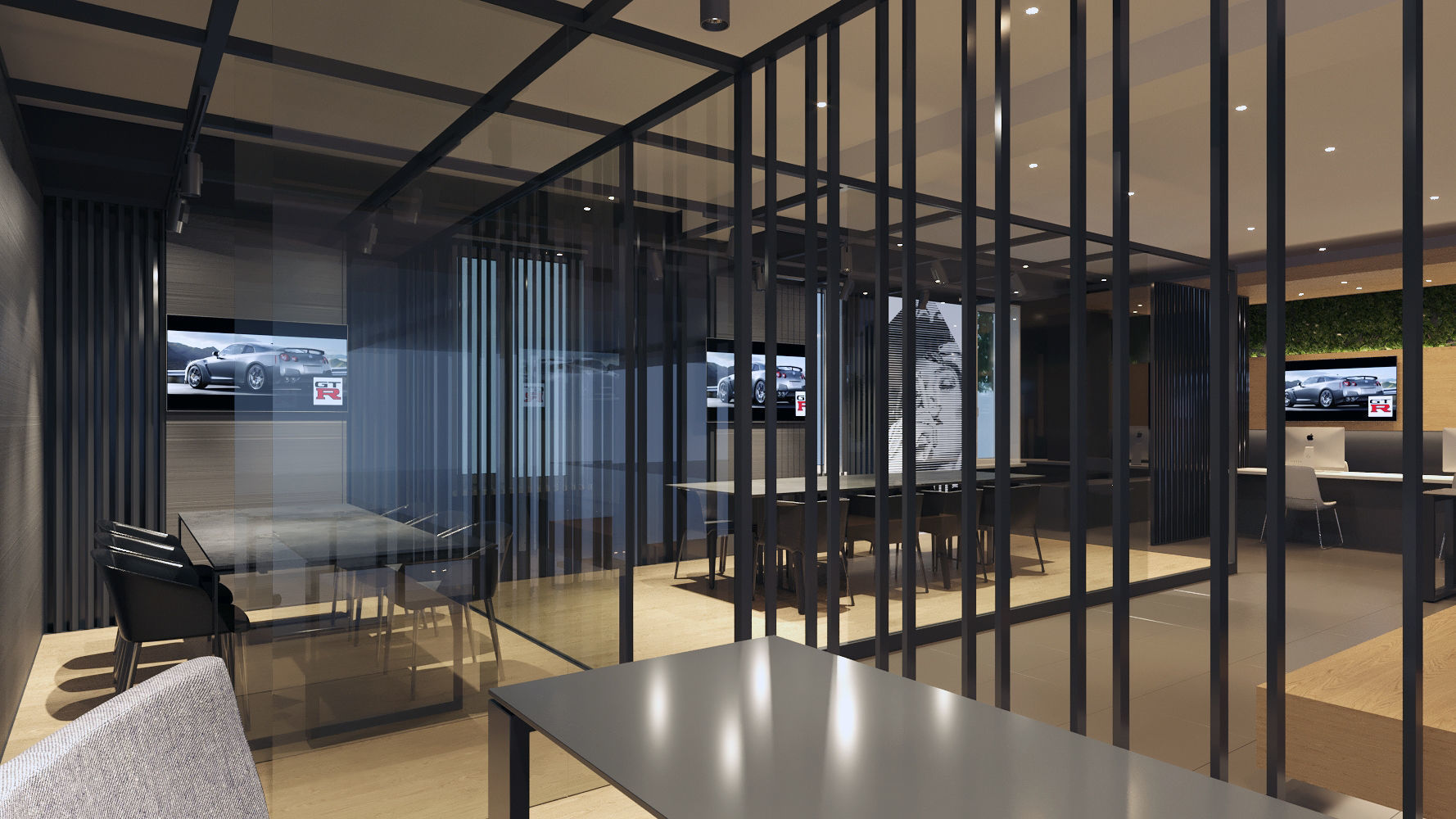 Modern Reception Area 3D Model Interior Scene 3D model_8