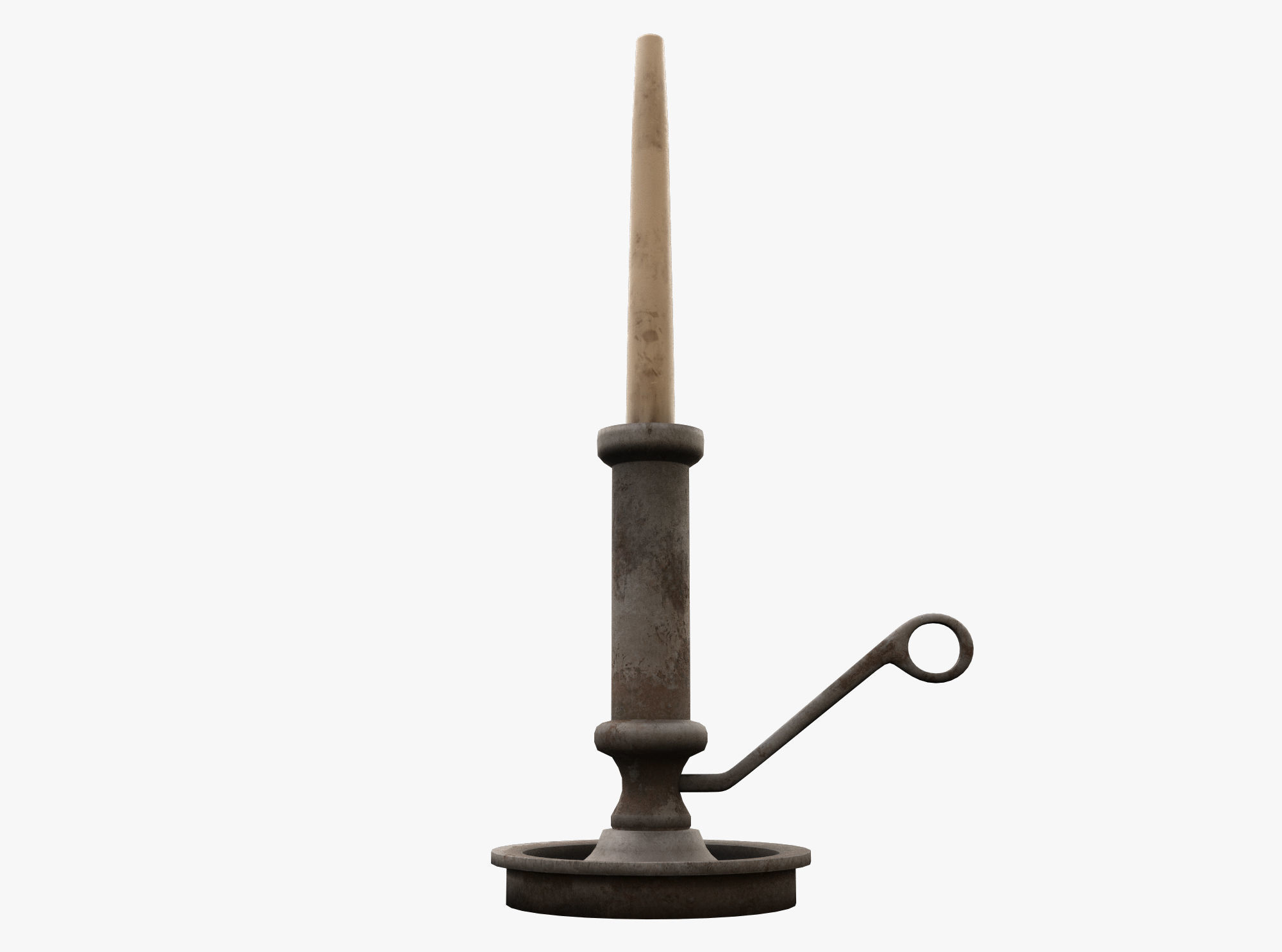 Candle Holder Low-poly 3D model_1