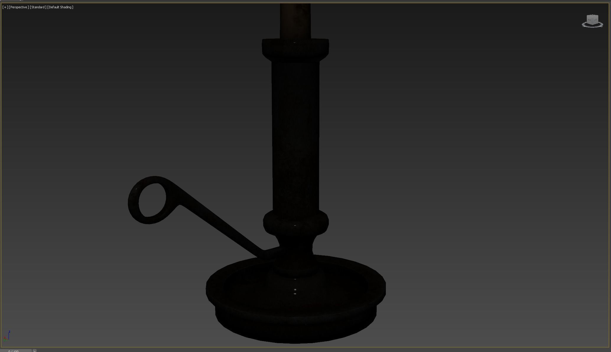 Candle Holder Low-poly 3D model_9