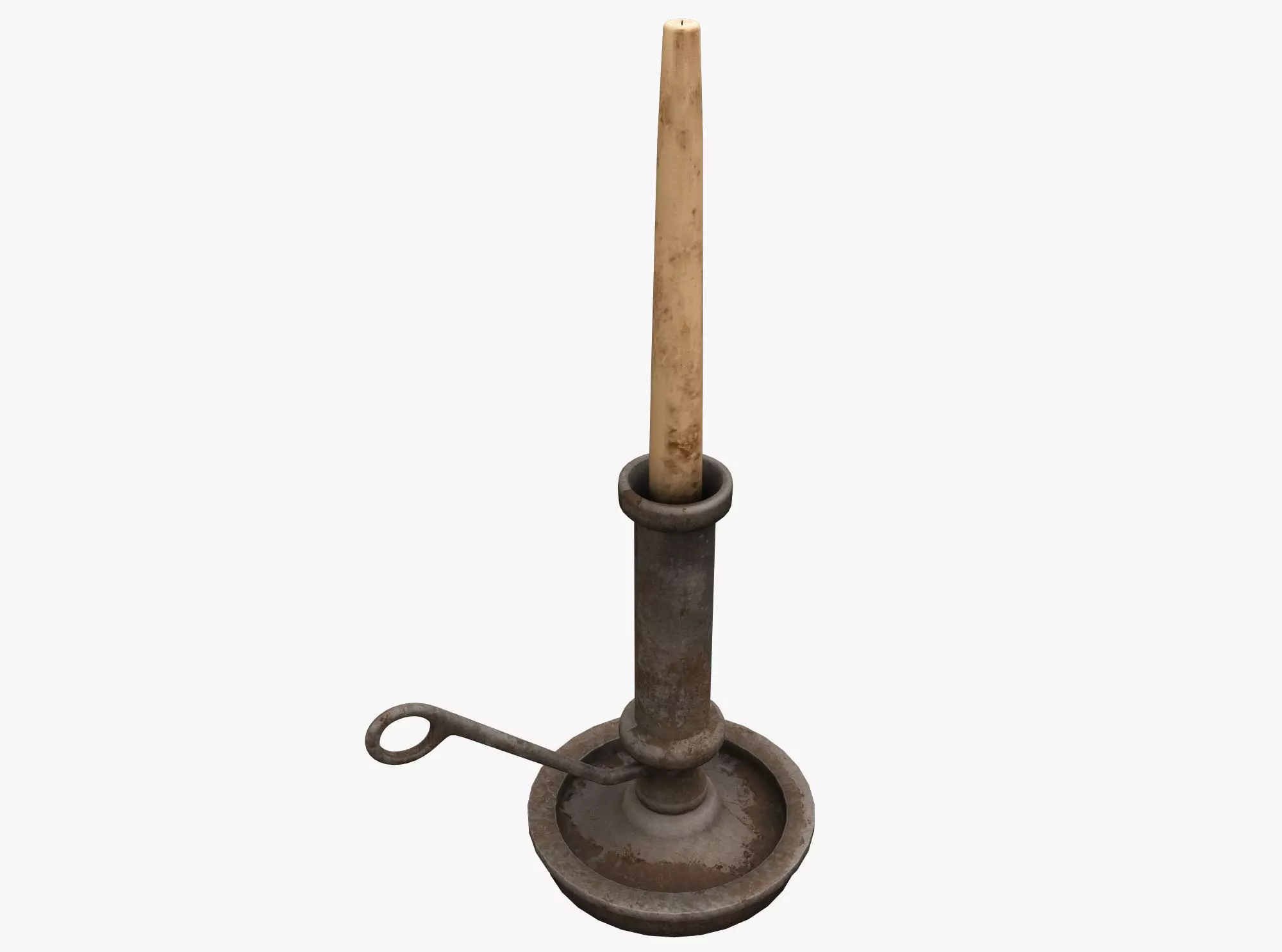 Candle Holder Low-poly 3D model_0