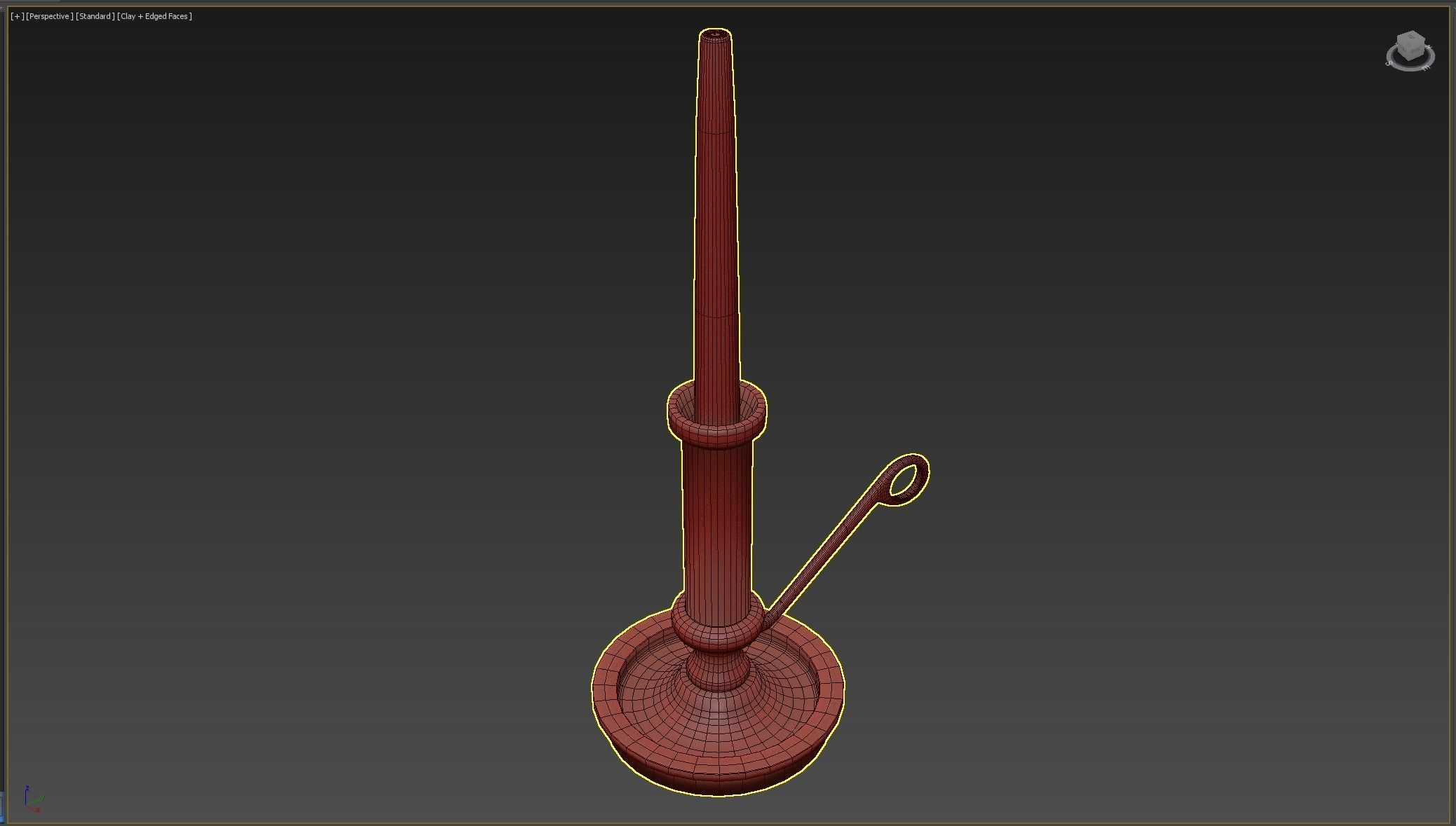 Candle Holder Low-poly 3D model_6