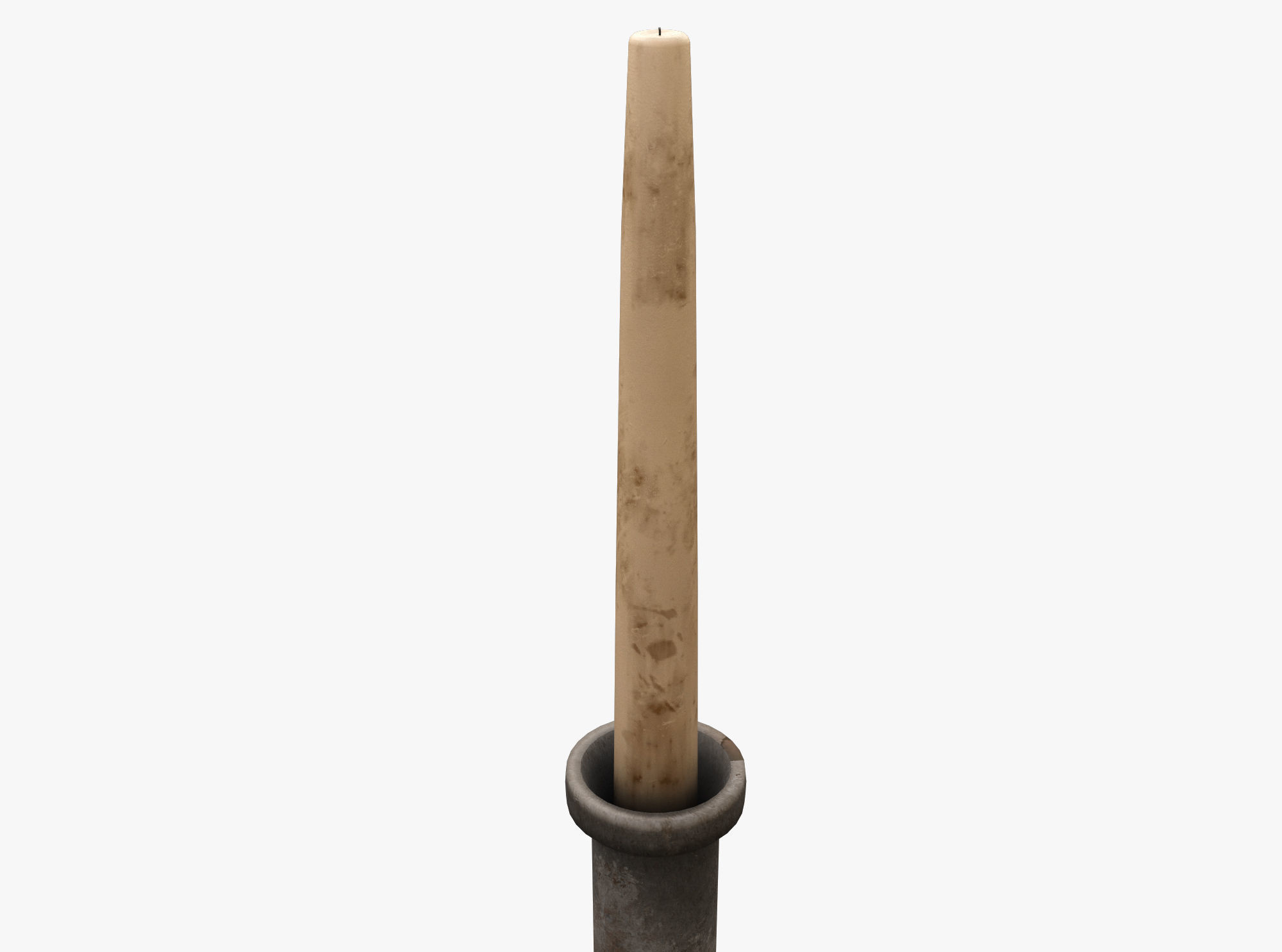 Candle Holder Low-poly 3D model_2