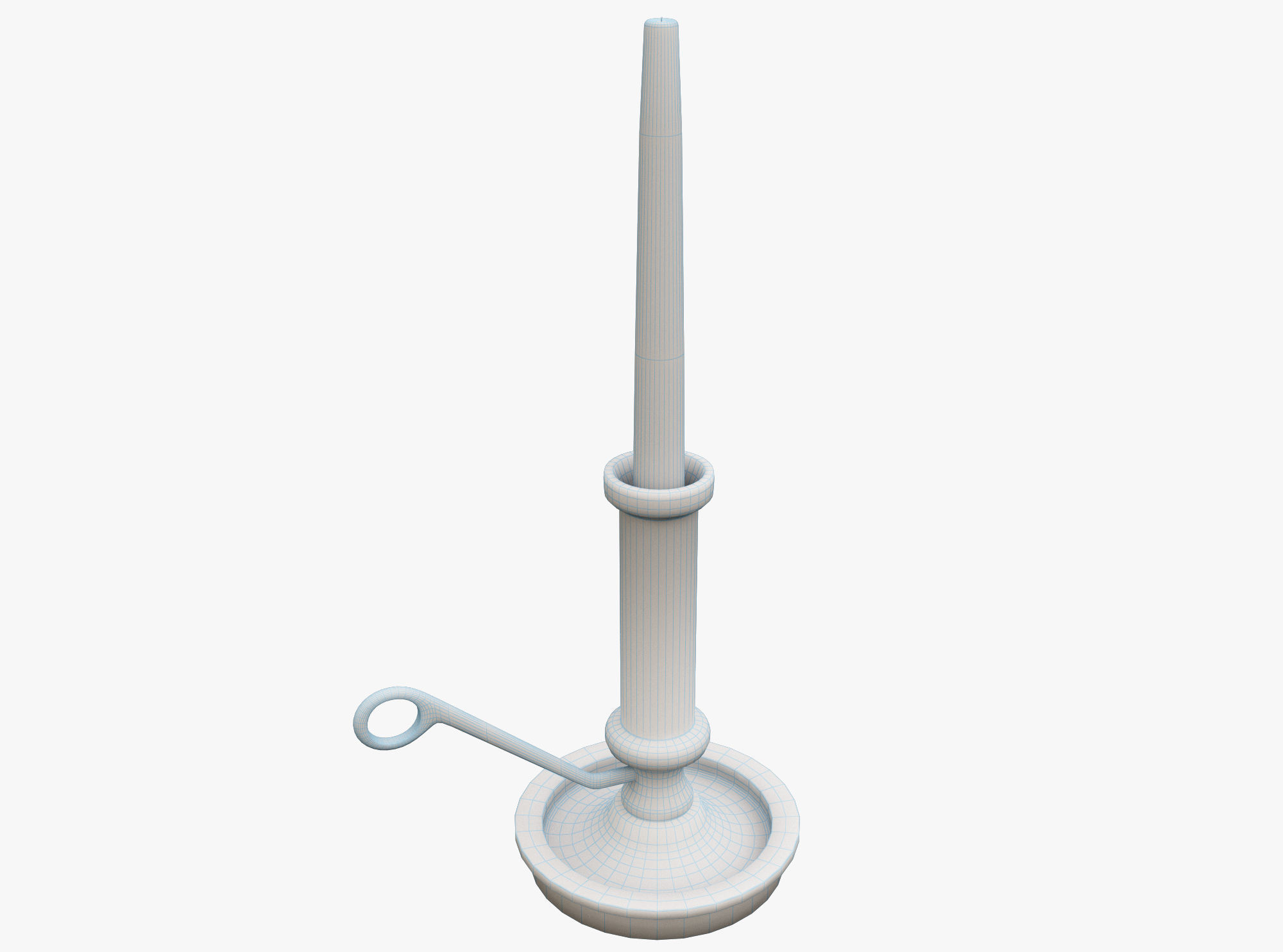 Candle Holder Low-poly 3D model_3