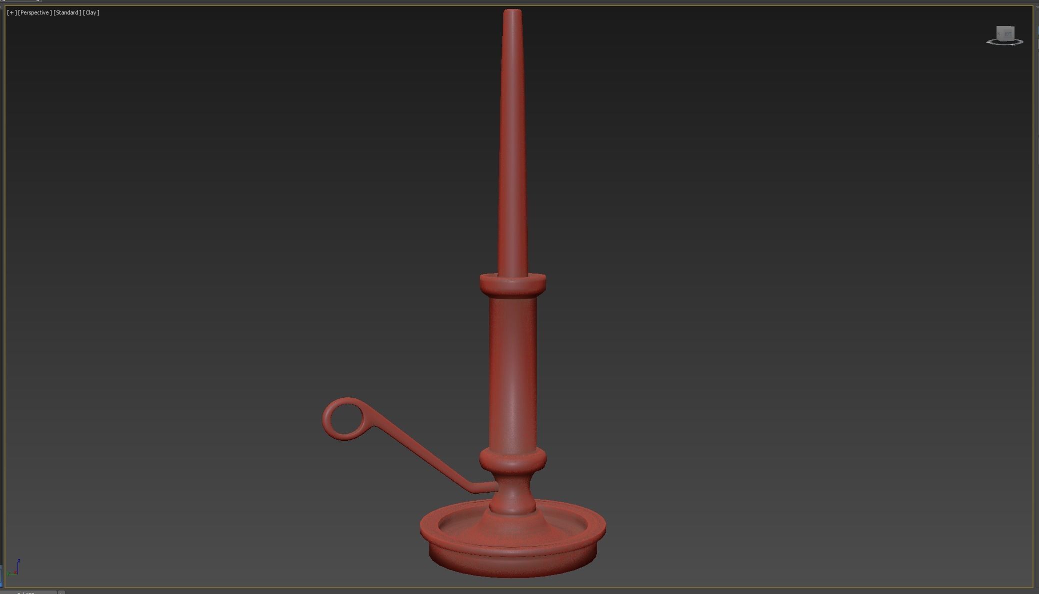 Candle Holder Low-poly 3D model_5