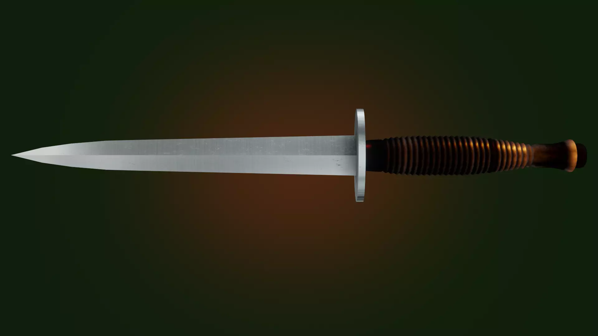 Fairbairn-Sykes fighting knife Low-poly 3D model_0