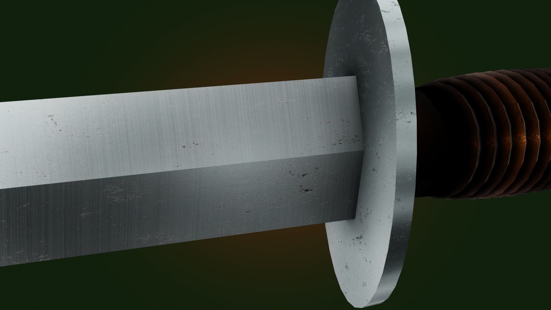 Fairbairn-Sykes fighting knife Low-poly 3D model_6