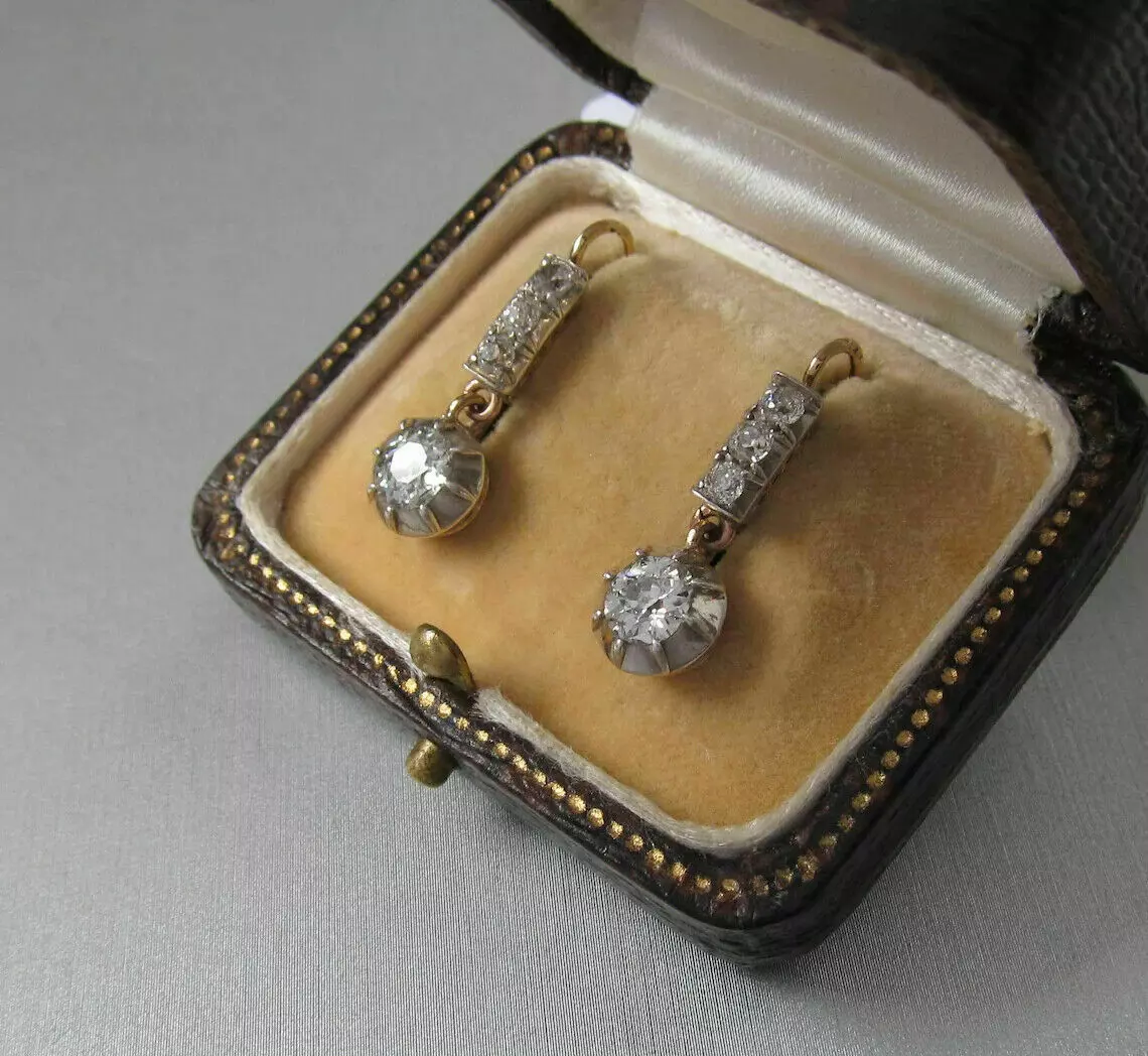 Art Deco Diamond Hoop Earrings 3D print model