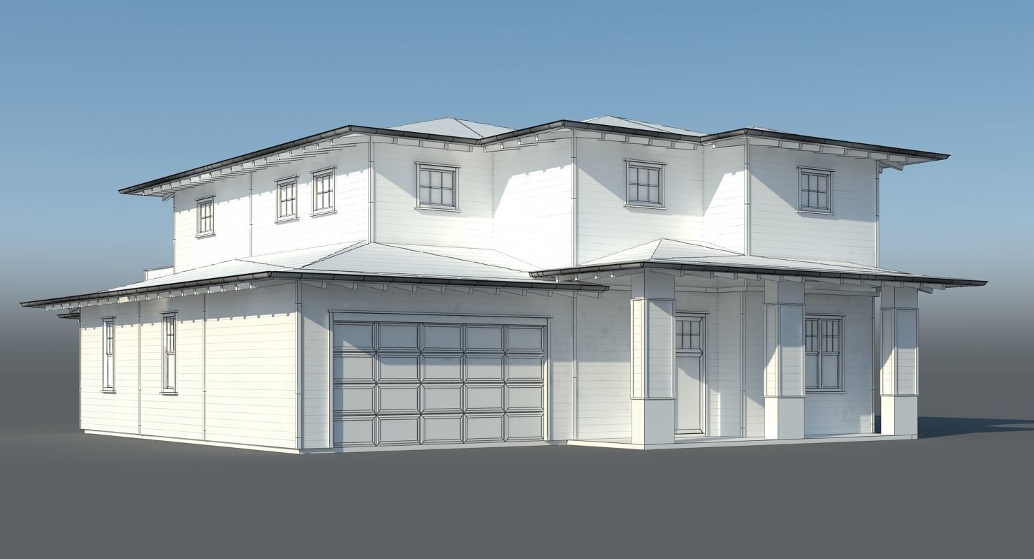 Family House 007 3D model_1