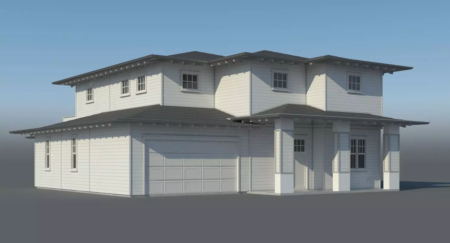 Family House 007 3D model_0