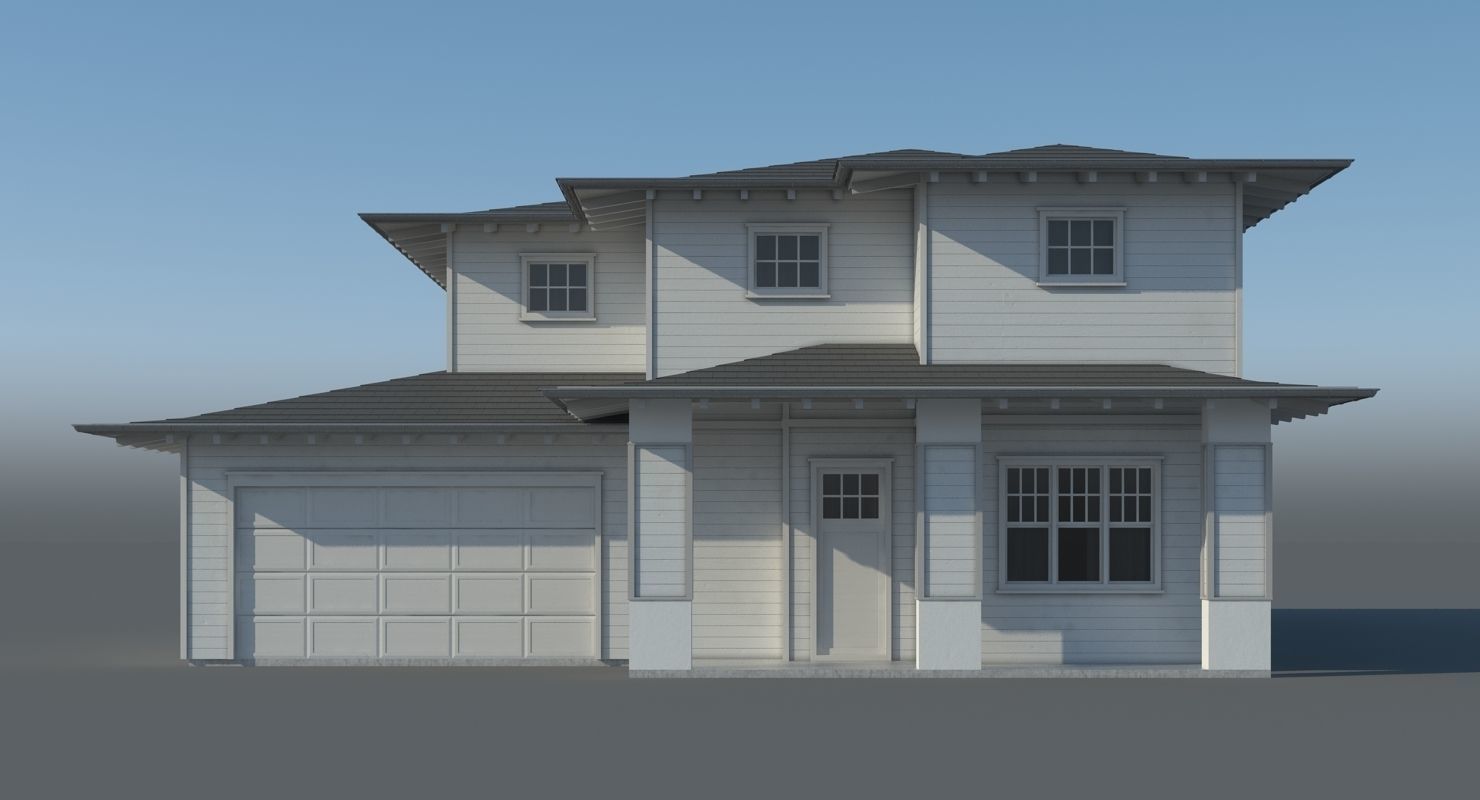 Family House 007 3D model_2