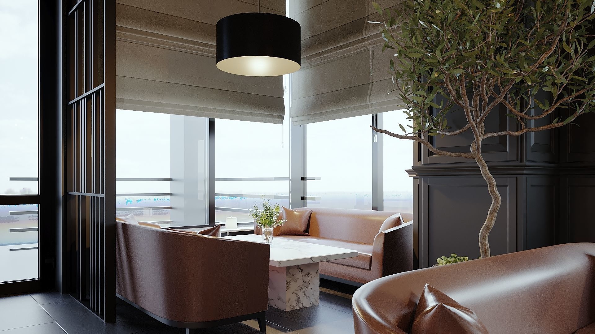 Restaurant Cafe 3D Model Interior Scene 3D model_3