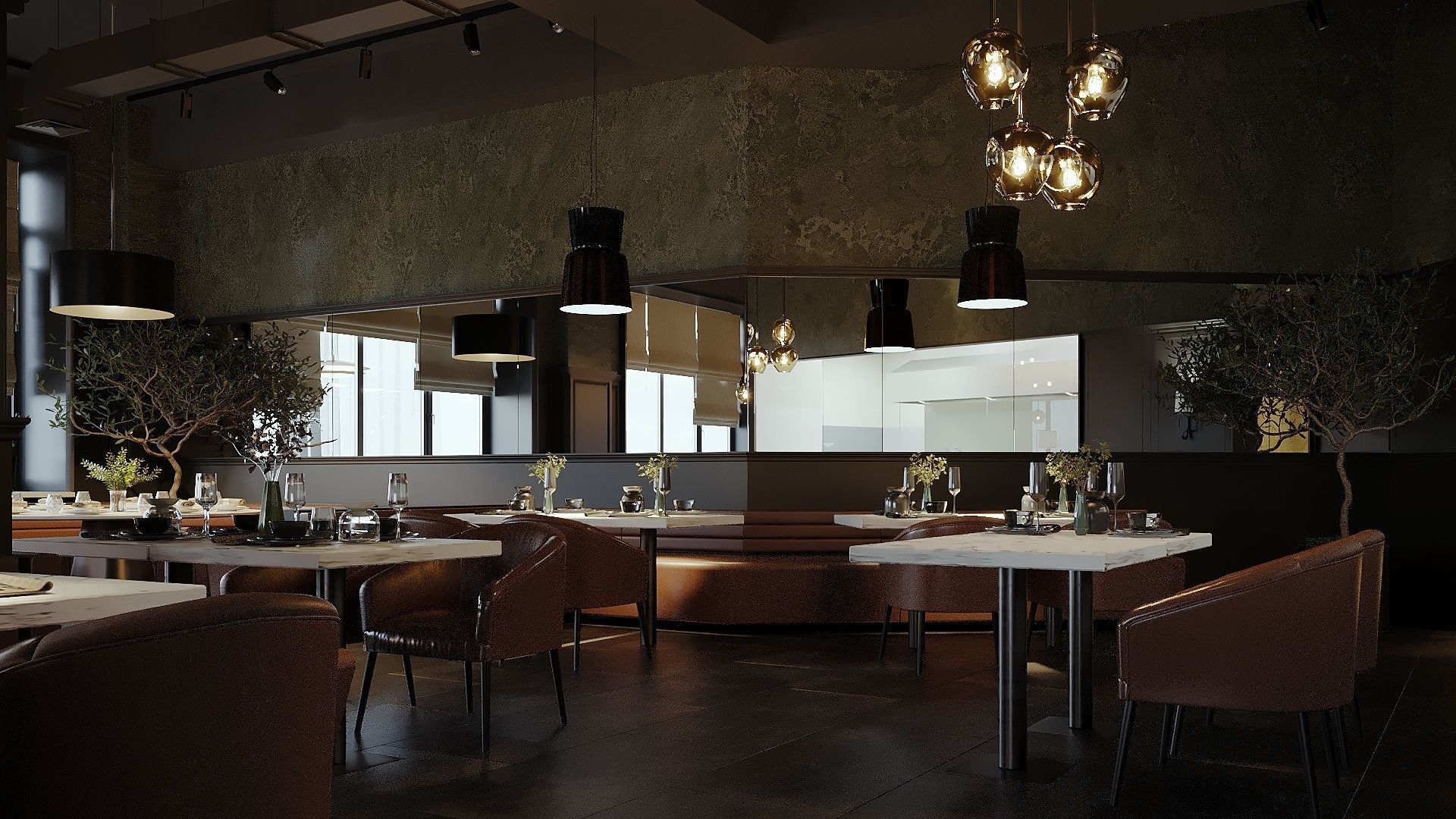 Restaurant Cafe 3D Model Interior Scene 3D model_4