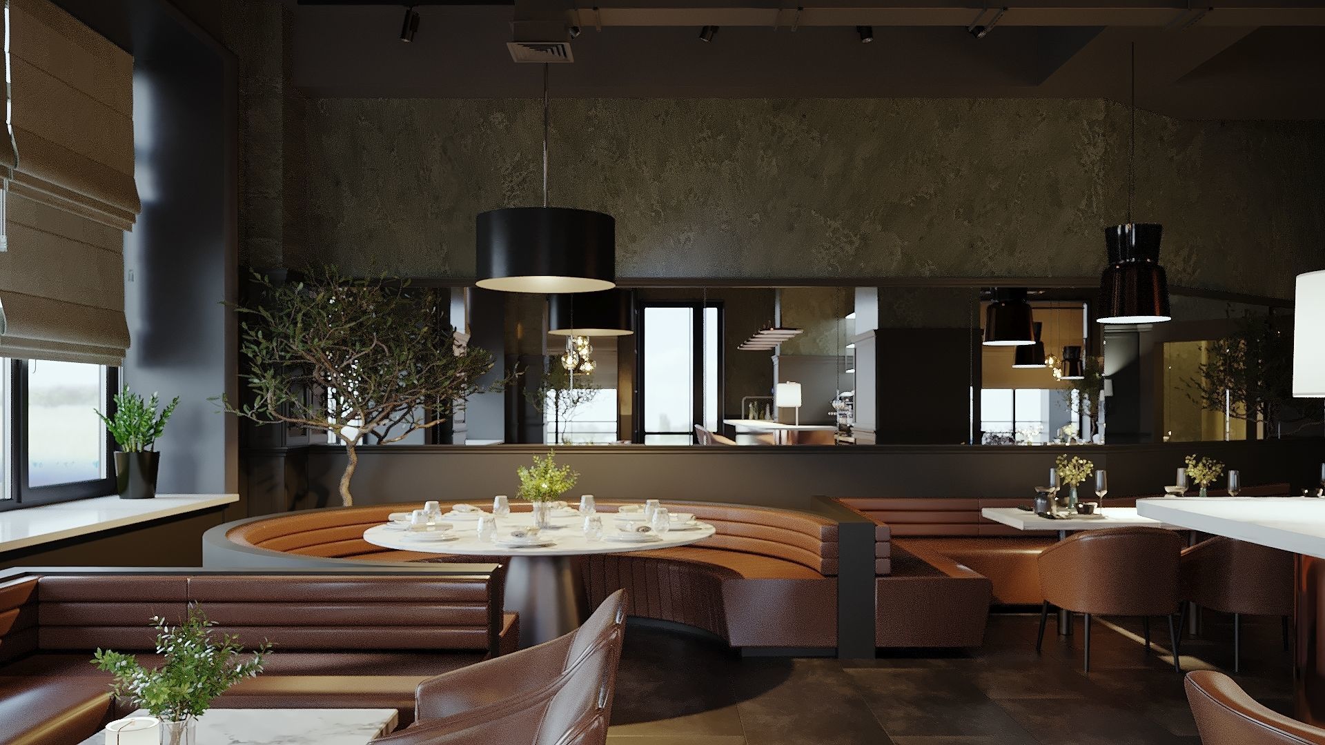 Restaurant Cafe 3D Model Interior Scene 3D model_12