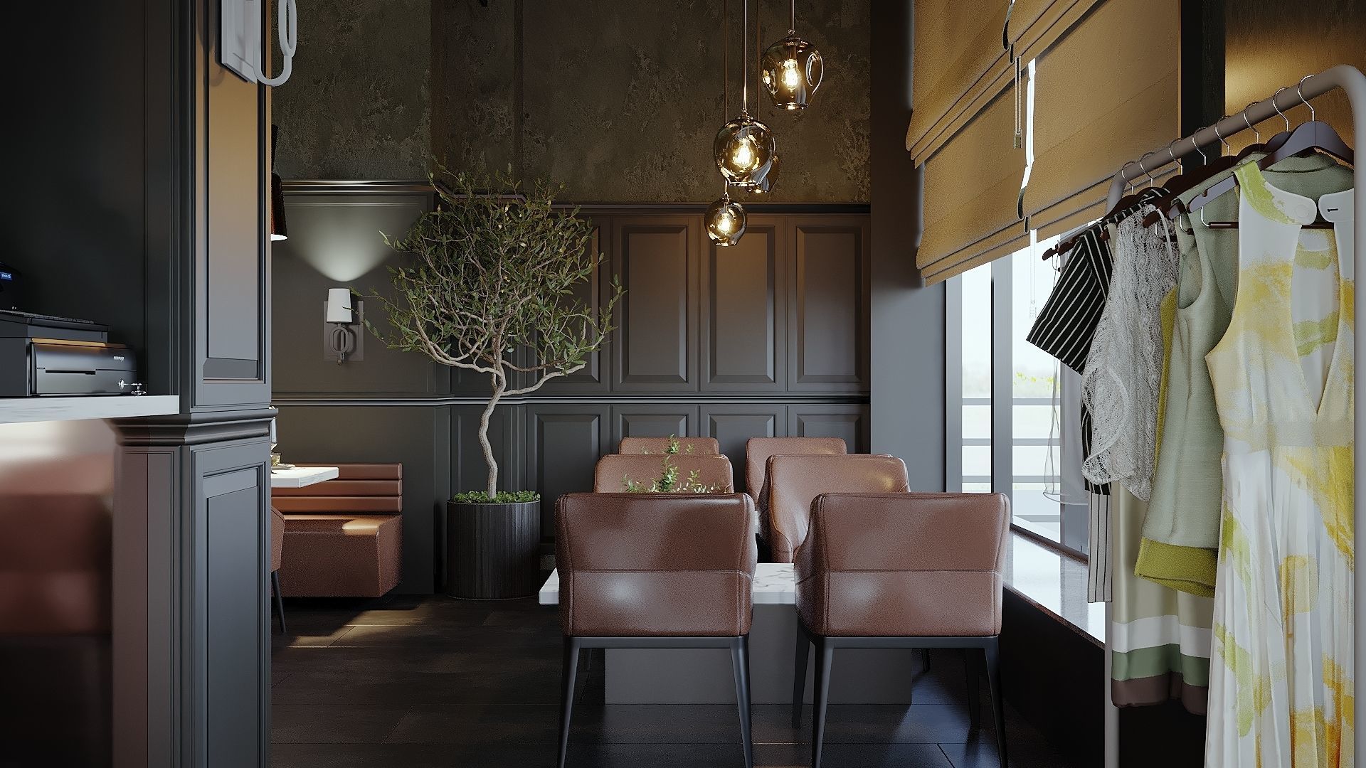 Restaurant Cafe 3D Model Interior Scene 3D model_2