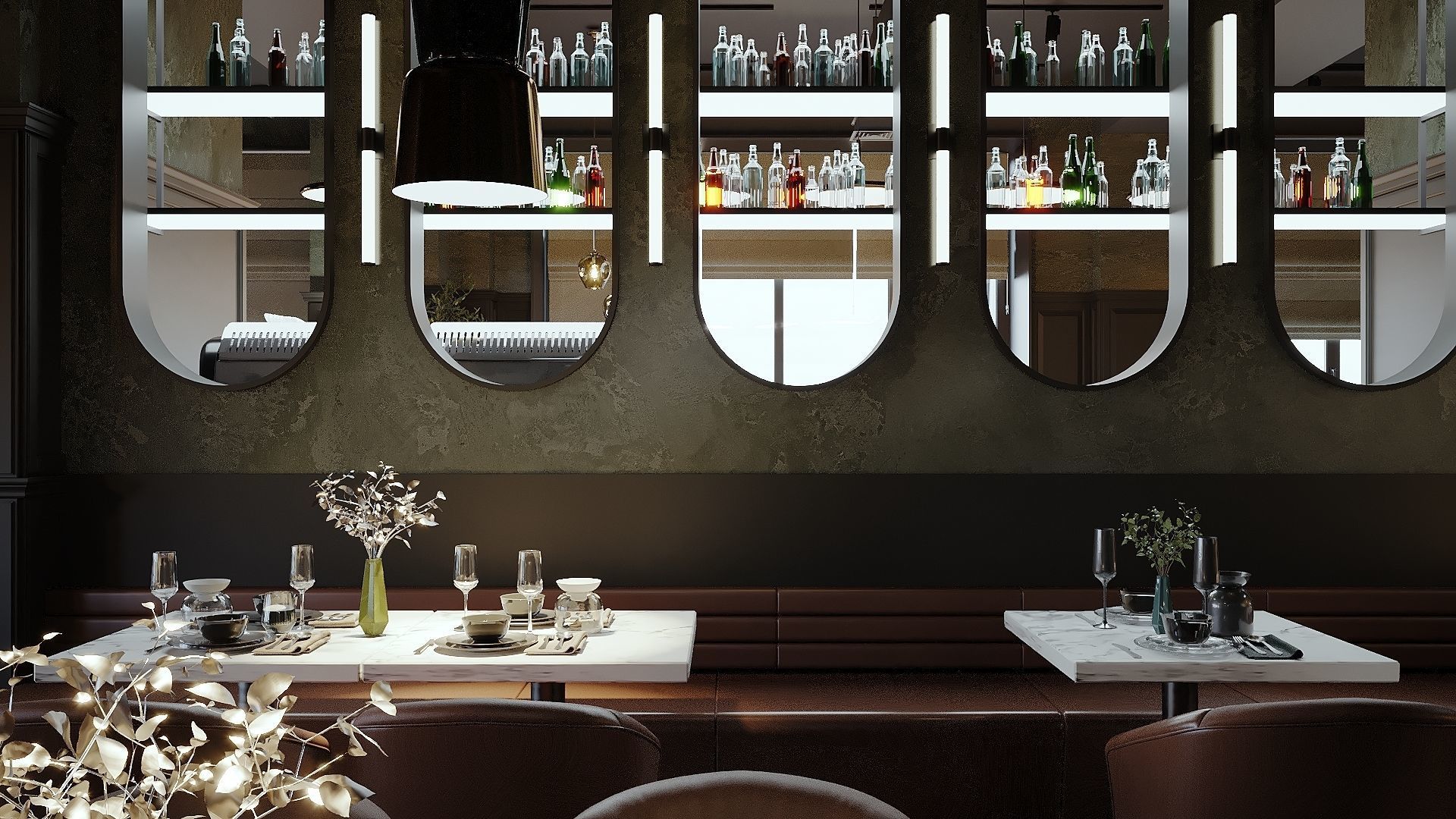 Restaurant Cafe 3D Model Interior Scene 3D model_17