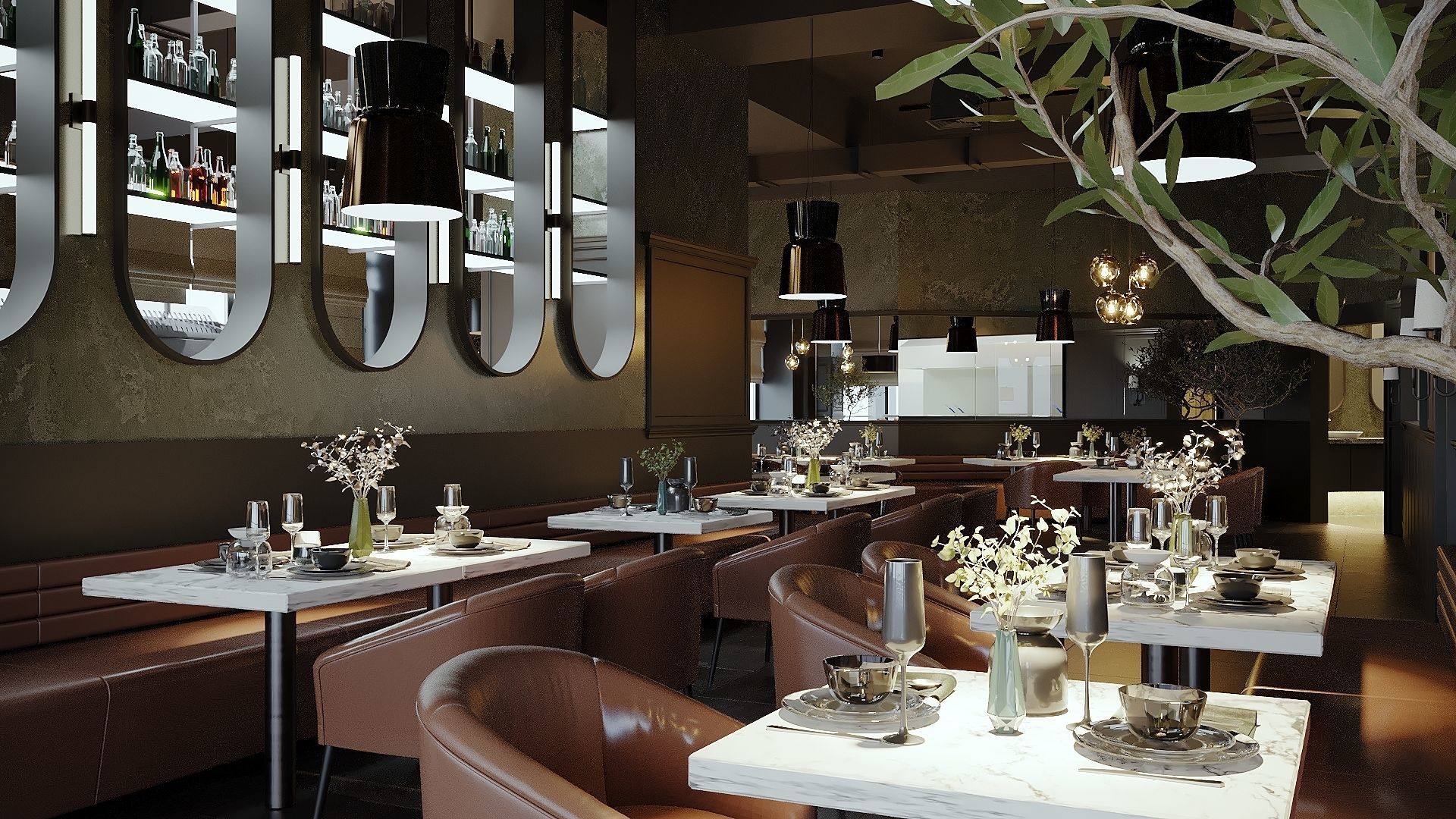 Restaurant Cafe 3D Model Interior Scene 3D model_16