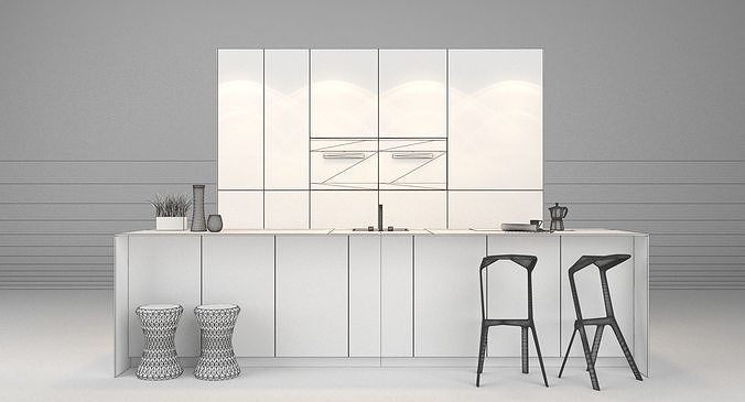 Bulthaupt Kitchen 003 3D model 2